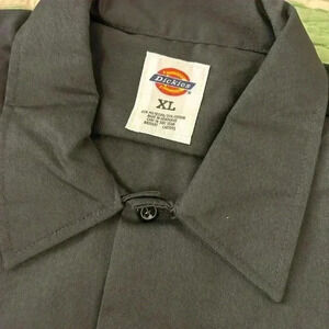 Men’s Dickies Gray Short Sleeved Workwear Shirt White Logo size XL